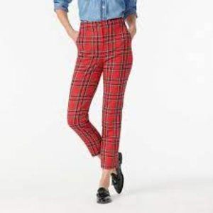 J. Crew High-rise Cameron pant in red Stewart tartan